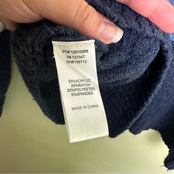 Doe & Rae Colorblock Sweater Blue Women’s size S - Picture 6 of 7